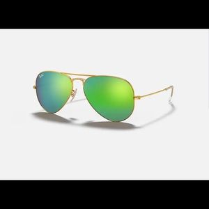 Green aviator flash lenses